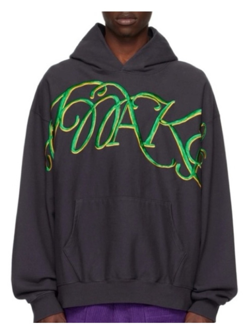 Awake NY Script Hoodie Grey Small